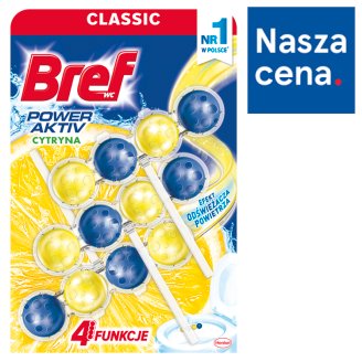 Bref WC Power Aktiv Lemon Zawieszka do muszli WC 3 x 50 g