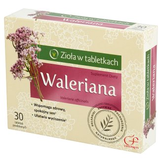 Colfarm Zioła w tabletkach Waleriana Suplement diety 30 tabletek