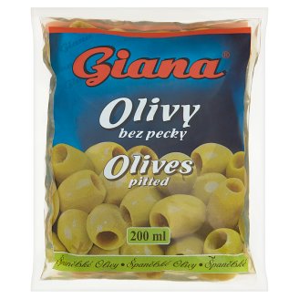 Giana Hiszpańskie oliwki zielone bez pestki w słonej zalewie 195 g