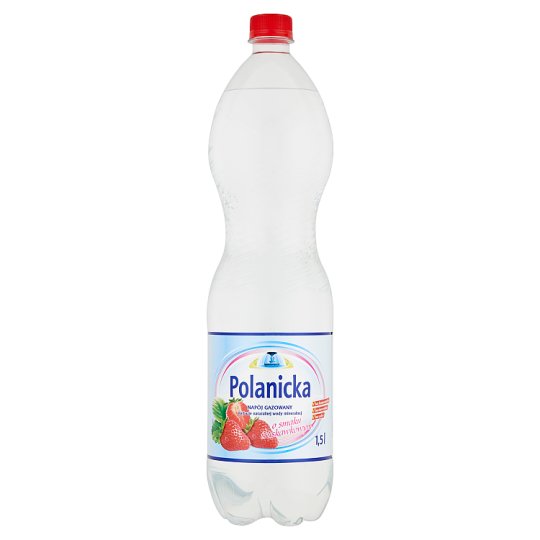 Polanicka Napój gazowany na bazie naturalnej wody mineralnej o smaku truskawkowym 1,5 l