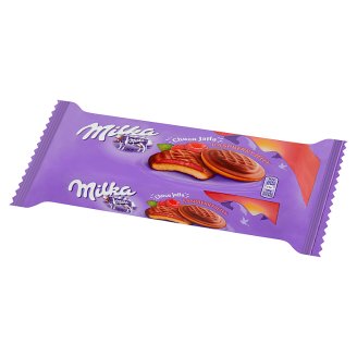 Milka Choco Jaffa Biszkopty z galaretką o smaku malinowym oblane czekoladą mleczną 147 g