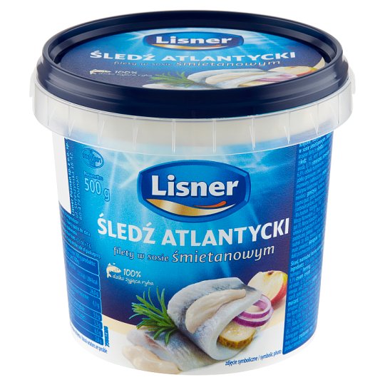 Lisner dla rodziny Filety śledziowe krojone w sosie śmietanowym 500 g