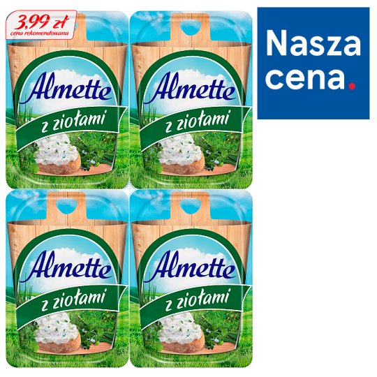 Almette Puszysty serek twarogowy z ziołami 120 g (4 x 30 g)