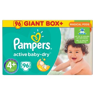 Pampers Active Baby-Dry Pieluszki 4+ (Maxi+), 96 sztuk