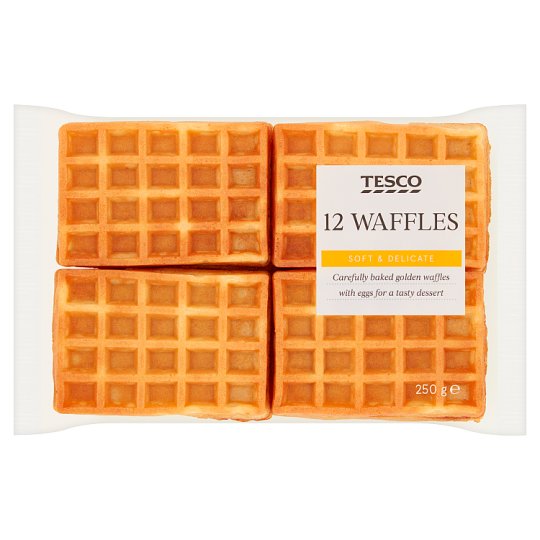 Tesco Wafle gofrowe 250 g (12 sztuk)