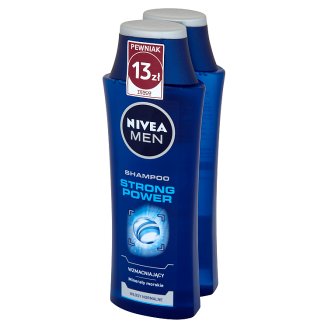 NIVEA MEN Strong Power Szampon wzmacniający włosy normalne 2 x 250 ml