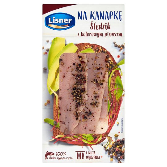 Lisner Na kanapkę Śledzik z kolorowym pieprzem 140 g