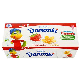 Danone Danonki truskawka wanilia Twarożek 400 g (8 sztuk)