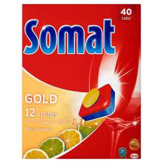 Somat Gold Lemon & Lime Tabletki do mycia naczyń w zmywarkach 760 g (40 sztuk)