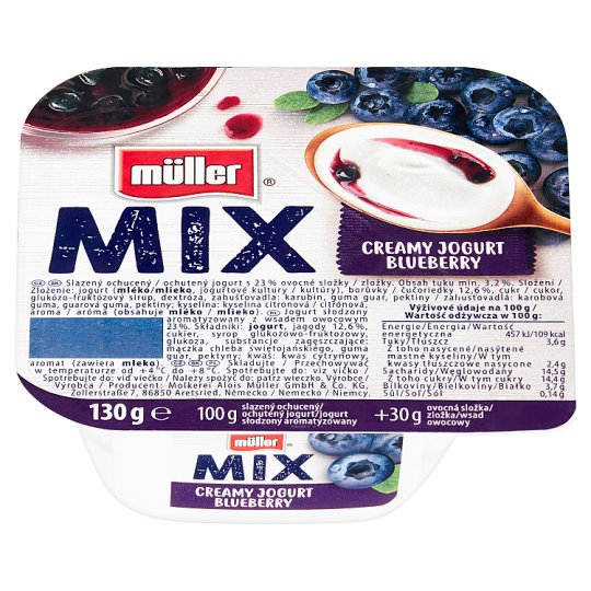 Müller Mix Jogurt z wsadem owocowym 130 g