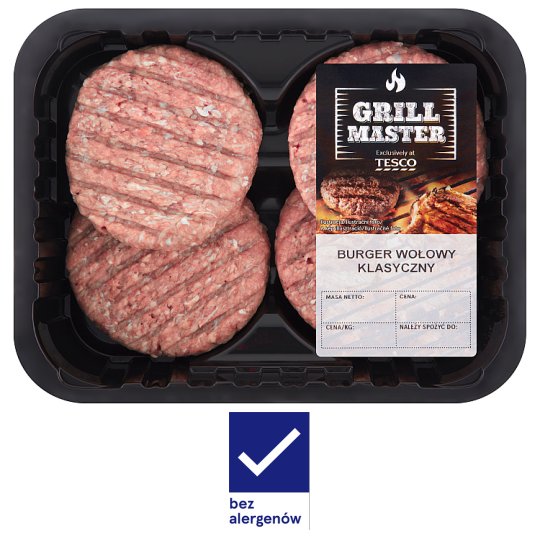 Tesco Grill Burger wołowy klasyczny 440 g