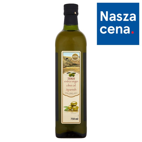 Tesco Spanish Oliwa z oliwek najwyższej jakości z pierwszego tłoczenia 750 ml