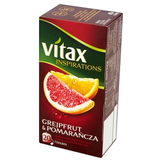 Vitax Inspirations Grejpfrut and Pomarańcza Herbata owocowo-ziołowa 40 g (20 torebek)
