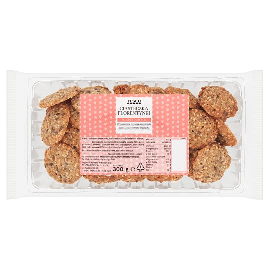 Tesco Ciasteczka florentynki 300 g