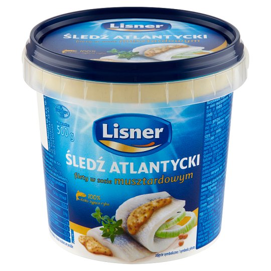 Lisner dla rodziny Filety śledziowe krojone w sosie musztardowym 500 g