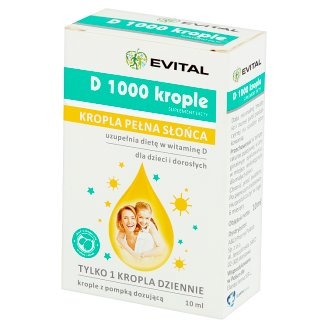 Evital Suplement diety D 1000 krople 10 ml