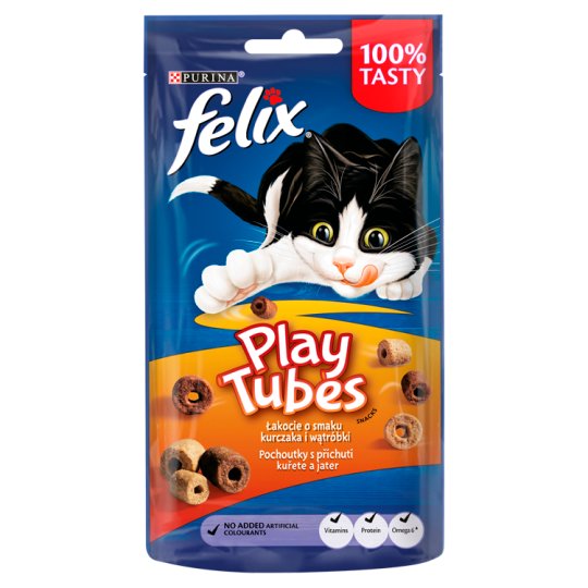 Felix Play Tubes Łakocie o smaku kurczaka i wątróbki 50 g