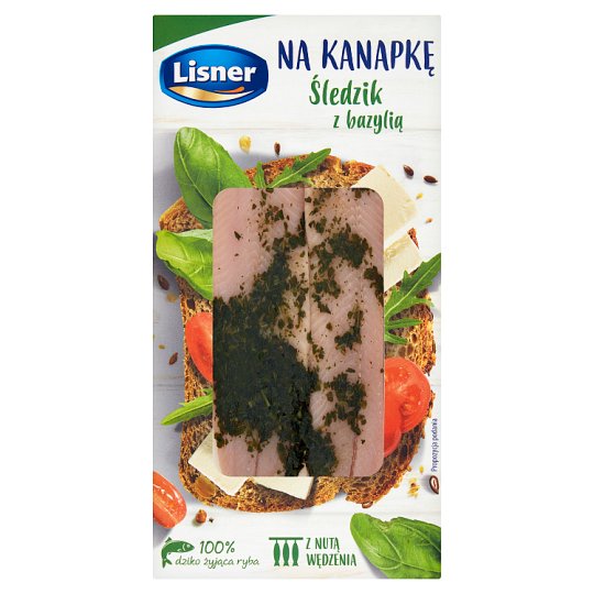 Lisner Na kanapkę Śledzik z bazylią 140 g