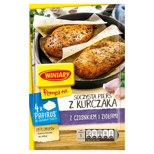 Winiary Pomysł na... Soczysta pierś kurczaka z czosnkiem i ziołami 23,7 g