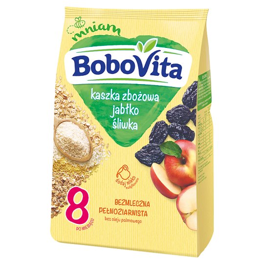 BoboVita Kaszka zbożowa jabłko śliwka po 8 miesiącu 180 g