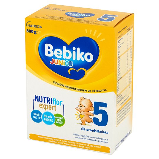 Bebiko Junior 5 Mleko modyfikowane dla dzieci powyżej 2,5. roku życia 800 g (2 x 400 g)