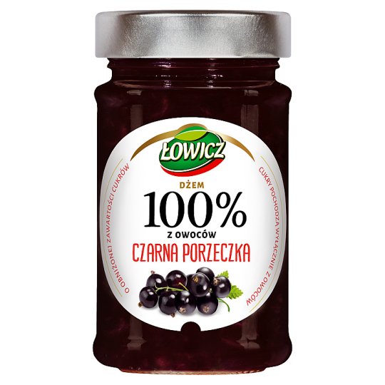 Łowicz Blackcurrant 100% Fruits Jam 220 g
