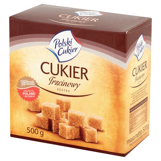 Polski Cukier Cukier trzcinowy kostka 500 g