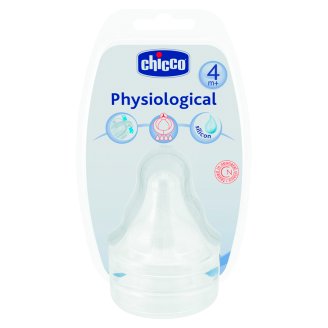 Chicco Smoczek Physio na butelkę kauczukowy/silikonowy 4 m+