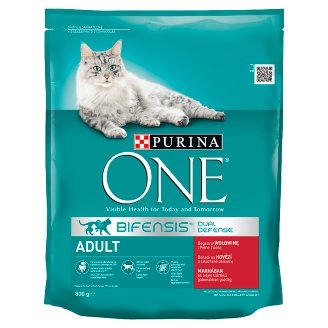 PURINA ONE Adult Pełnoporcjowa karma dla kotów bogata w wołowinę i pełne ziarna 800 g