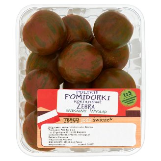 Tesco Polskie pomidorki koktajlowe zebra 250 g