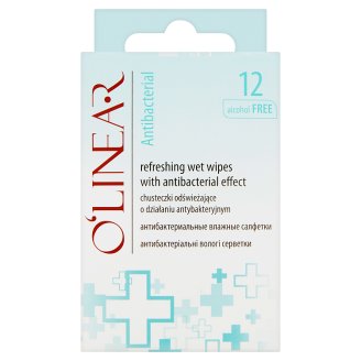 O'Linear Antibacterial Chusteczki odświeżające o działaniu antybakteryjnym 12 saszetek