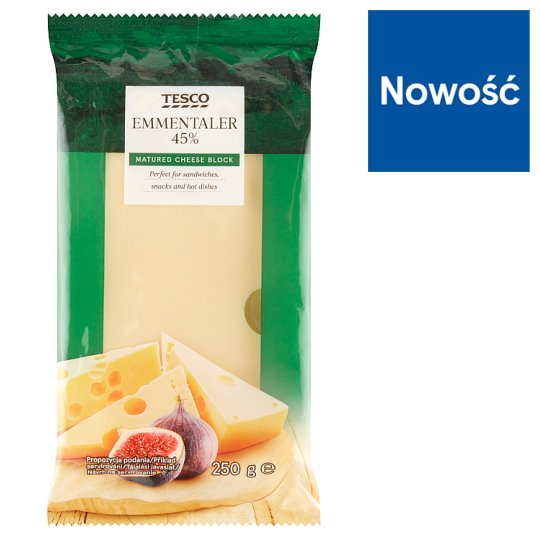 Tesco 45% Emmentaler Cheese 250 g