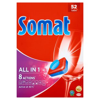 Somat All in 1 Tabletki do mycia naczyń w zmywarkach 936 g (52 sztuki)