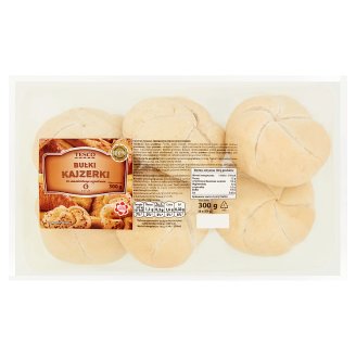 Tesco Bułki kajzerki do samodzielnego wypiekania 300 g (6 sztuk)