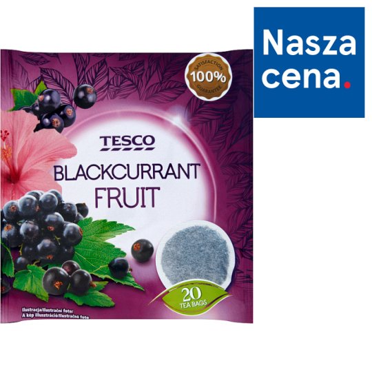 Tesco Blackcurrant Fruit Herbatka owocowa 40 g (20 torebek)