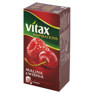 Vitax Inspirations Malina and Wiśnia Herbata ziołowo-owocowa 40 g (20 torebek)
