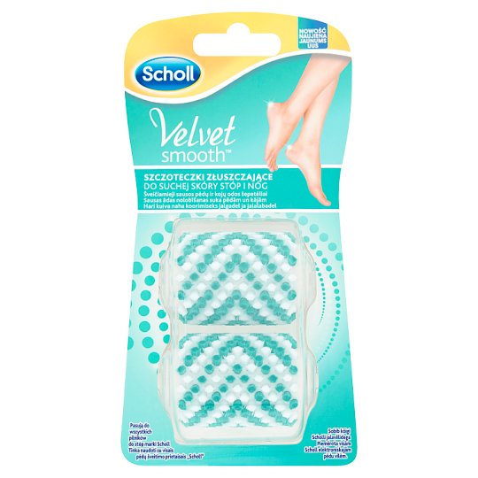 Scholl Velvet Smooth Szczoteczki złuszczające do suchej skóry stóp i nóg 2 sztuki