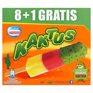 Kaktus Lody wodne o smaku cytrynowym i truskawkowe 405 ml (9 x 45 ml)