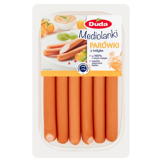 Duda Mediolanki Parówki z indyka 180 g