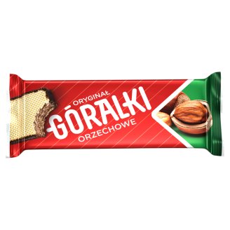 Góralki orzechowe Wafelki z kremowym nadzieniem w polewie kakaowej 50 g