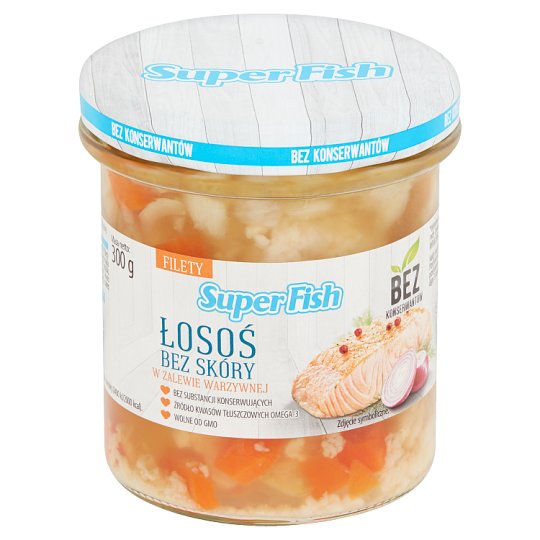 SuperFish Łosoś bez skóry w zalewie warzywnej 300 g