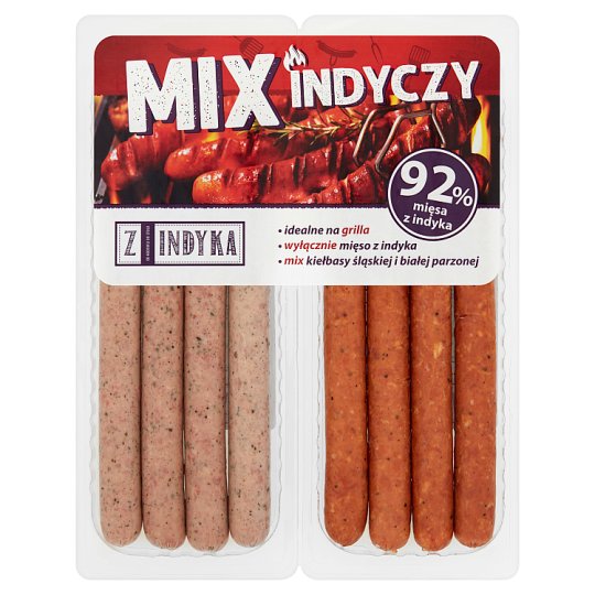 Z INDYKA Mix indyczy Kiełbasa śląska i kiełbasa biała parzona z indyka 2 x 210 g