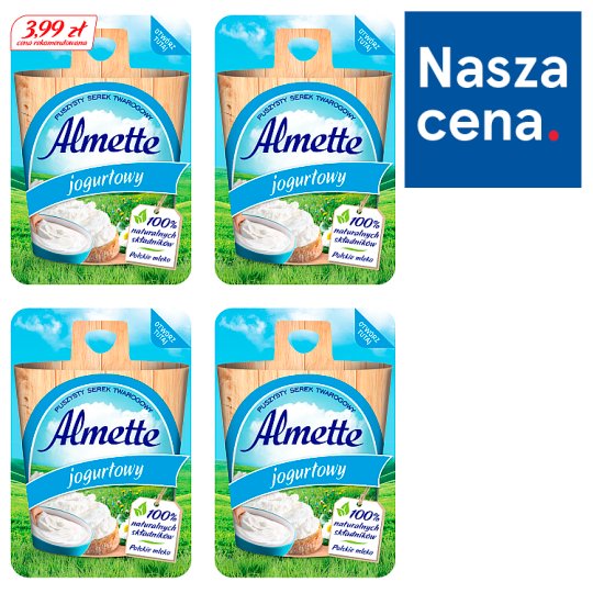 Almette Puszysty serek twarogowy jogurtowy 120 g (4 x 30 g)