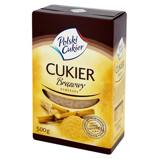 Polski Cukier Cukier brązowy Demerara 500 g