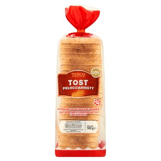 Tesco Tost pełnoziarnisty Chleb pszenny 500 g