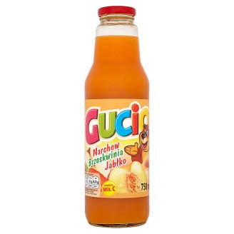 Gucio Sok z marchwi brzoskwiń jabłek wzbogacony witaminą C 750 ml