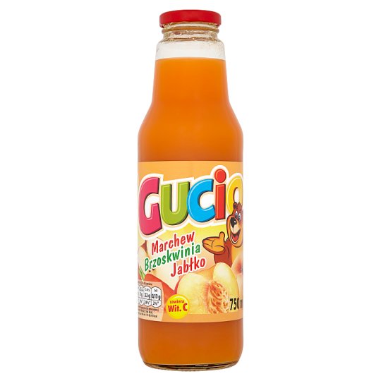 Gucio Sok z marchwi brzoskwiń jabłek wzbogacony witaminą C 750 ml