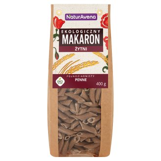 NaturAvena Ekologiczny makaron żytni pełnoziarnisty penne 400 g