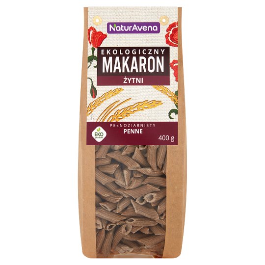NaturAvena Ekologiczny makaron żytni pełnoziarnisty penne 400 g