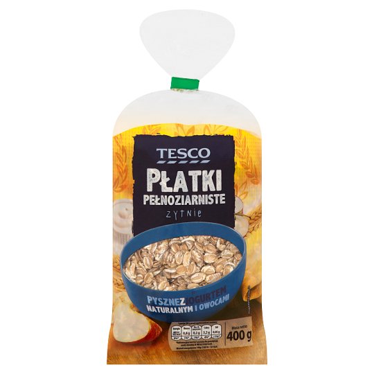 Tesco Płatki pełnoziarniste żytnie 400 g